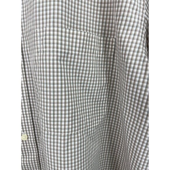 Eddie Bauer Relaxed Fit Brown & Blue Plaid Short Sleeve Button Down Mens Size XL - Picture 4 of 7